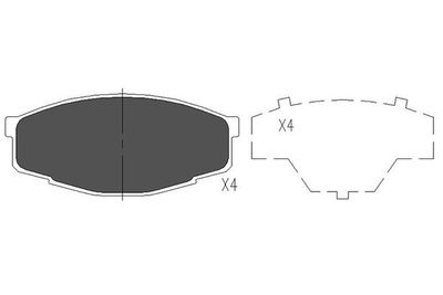 KBP9032 KAVO PARTS Комплект тормозных колодок, дисковый тормоз