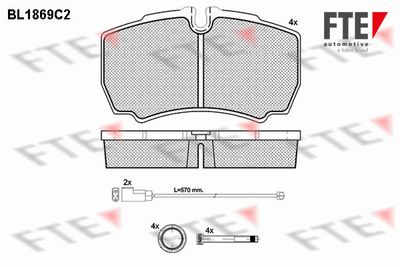 BL1869C2 FTE Комплект тормозных колодок, дисковый тормоз