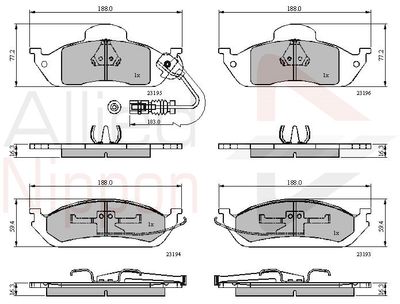 ADB1911 COMLINE Комплект тормозных колодок, дисковый тормоз