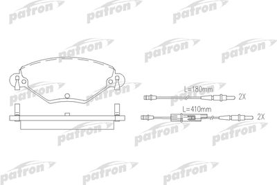 PBP1411 PATRON Комплект тормозных колодок, дисковый тормоз
