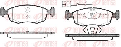 017252 REMSA Комплект тормозных колодок, дисковый тормоз