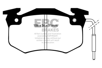 DP44582R EBC Brakes Комплект тормозных колодок, дисковый тормоз