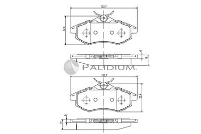 P11151 ASHUKI by Palidium Комплект тормозных колодок, дисковый тормоз