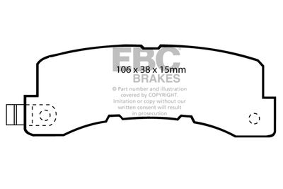 DP569 EBC Brakes Комплект тормозных колодок, дисковый тормоз