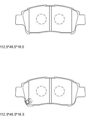 KD2701 ASIMCO Комплект тормозных колодок, дисковый тормоз