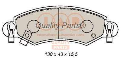 70416097 IAP QUALITY PARTS Комплект тормозных колодок, дисковый тормоз