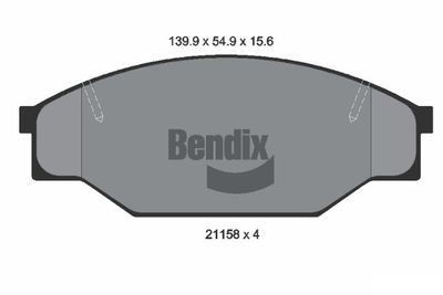 BPD1756 BENDIX Braking Комплект тормозных колодок, дисковый тормоз