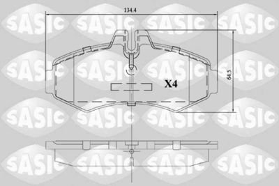 6216119 SASIC Комплект тормозных колодок, дисковый тормоз