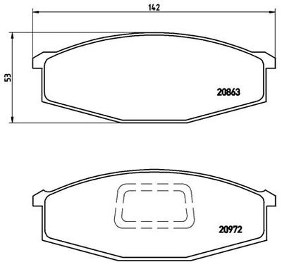 P56012 BREMBO Комплект тормозных колодок, дисковый тормоз