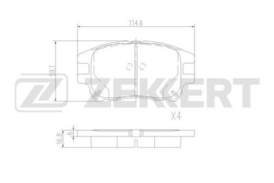 BS2963 ZEKKERT Комплект тормозных колодок, дисковый тормоз