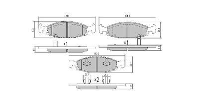 FBP1325 FREMAX Комплект тормозных колодок, дисковый тормоз