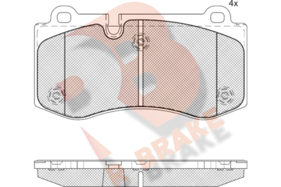 RB1796071 R BRAKE Комплект тормозных колодок, дисковый тормоз