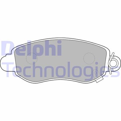 LP1582 DELPHI Комплект тормозных колодок, дисковый тормоз