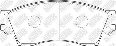 PN5334 NiBK Комплект тормозных колодок, дисковый тормоз
