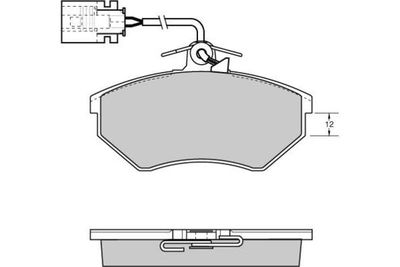 120638 E.T.F. Комплект тормозных колодок, дисковый тормоз