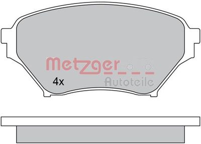 1170480 METZGER Комплект тормозных колодок, дисковый тормоз