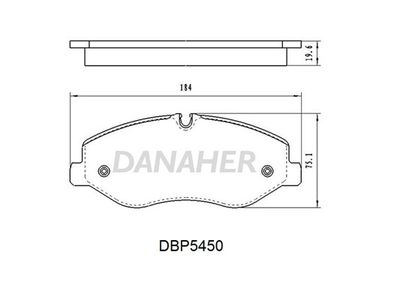 DBP5450 DANAHER Комплект тормозных колодок, дисковый тормоз