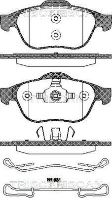 811025012 TRISCAN Комплект тормозных колодок, дисковый тормоз