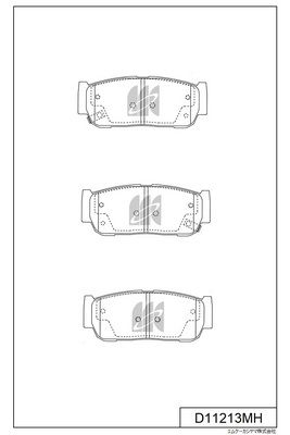 D11213MH MK Kashiyama Комплект тормозных колодок, дисковый тормоз