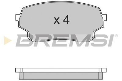 BP3205 BREMSI Комплект тормозных колодок, дисковый тормоз
