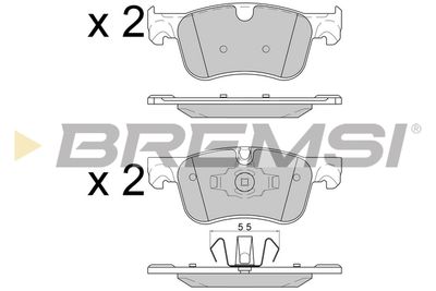 BP3597 BREMSI Комплект тормозных колодок, дисковый тормоз