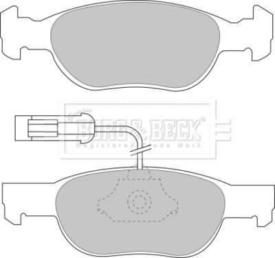 BBP1441 BORG & BECK Комплект тормозных колодок, дисковый тормоз