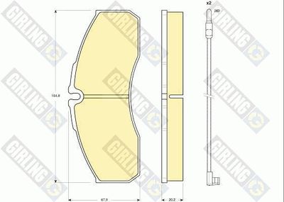 6116109 GIRLING Комплект тормозных колодок, дисковый тормоз
