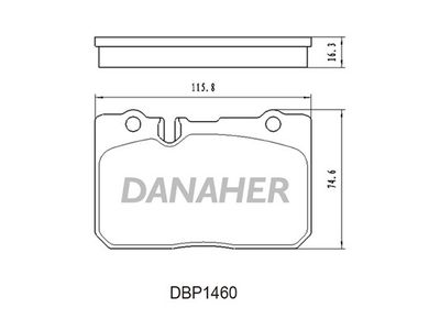 DBP1460 DANAHER Комплект тормозных колодок, дисковый тормоз