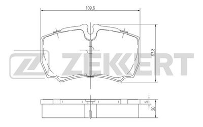 BS2842 ZEKKERT Комплект тормозных колодок, дисковый тормоз