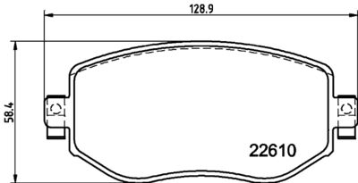 8DB355025851 HELLA Комплект тормозных колодок, дисковый тормоз