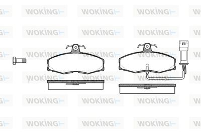 P054302 WOKING Комплект тормозных колодок, дисковый тормоз