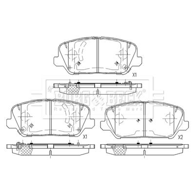 BBP2578 BORG & BECK Комплект тормозных колодок, дисковый тормоз