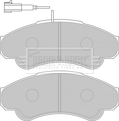 BBP1779 BORG & BECK Комплект тормозных колодок, дисковый тормоз