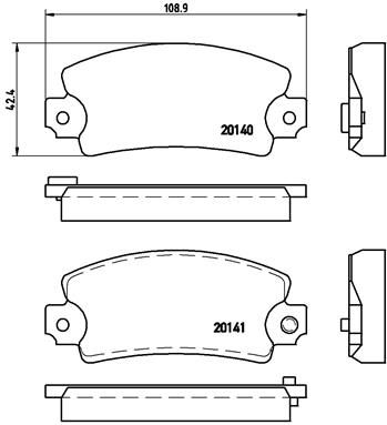 P68004 BREMBO Комплект тормозных колодок, дисковый тормоз