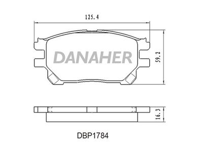 DBP1784 DANAHER Комплект тормозных колодок, дисковый тормоз