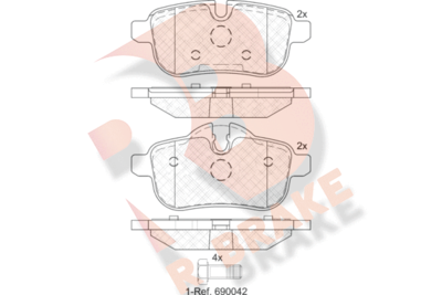 RB2012 R BRAKE Комплект тормозных колодок, дисковый тормоз