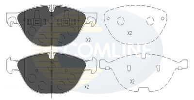 CBP06021 COMLINE Комплект тормозных колодок, дисковый тормоз