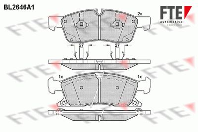 BL2646A1 FTE Комплект тормозных колодок, дисковый тормоз