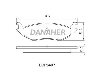 DBP5407 DANAHER Комплект тормозных колодок, дисковый тормоз