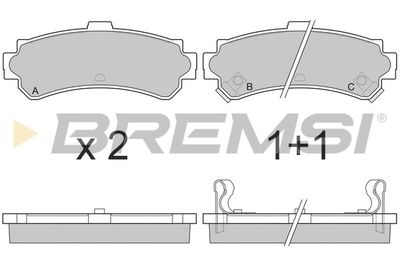 BP2690 BREMSI Комплект тормозных колодок, дисковый тормоз