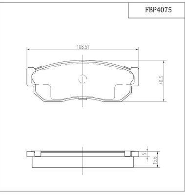 FBP4075 FI.BA Комплект тормозных колодок, дисковый тормоз