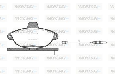 P702302 WOKING Комплект тормозных колодок, дисковый тормоз