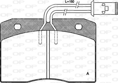 BPA021112 OPEN PARTS Комплект тормозных колодок, дисковый тормоз