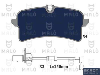 1051246 AKRON-MALÒ Комплект тормозных колодок, дисковый тормоз