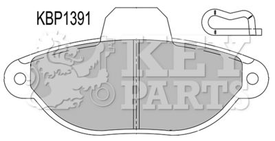 KBP1391 KEY PARTS Комплект тормозных колодок, дисковый тормоз