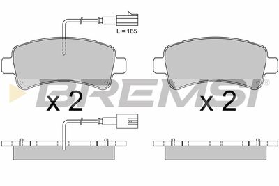 BP3681 BREMSI Комплект тормозных колодок, дисковый тормоз