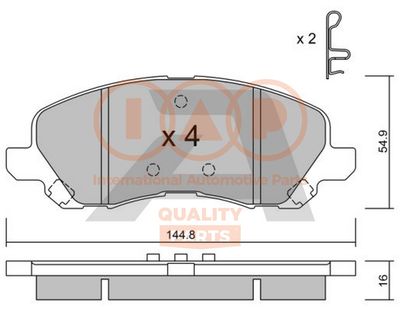 70412093P IAP QUALITY PARTS Комплект тормозных колодок, дисковый тормоз