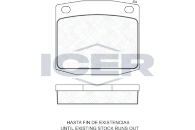 180192 ICER Комплект тормозных колодок, дисковый тормоз
