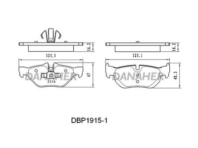 DBP19151 DANAHER Комплект тормозных колодок, дисковый тормоз