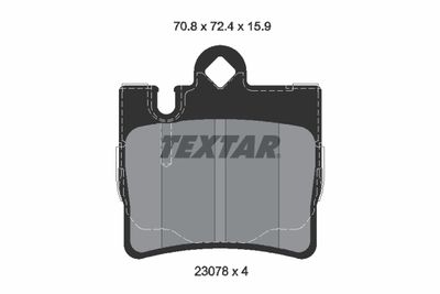 2307881 TEXTAR Комплект тормозных колодок, дисковый тормоз